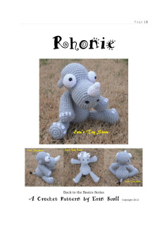 rhonie rhino crochet pattern