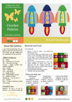 rocket bookmark crochet pattern