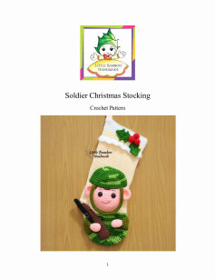 Soldier Christmas Stocking Crochet Pattern