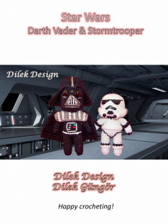 star wars darth vader & stormtrooper crochet pat tern