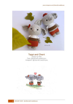 Teppi and Cherri elephant crochet pattern