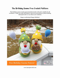 The Birthday Gnome Free Crochet Pattern