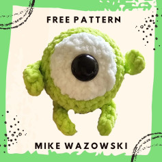 This is my first free pattern, a very simple Maki Wazowski!