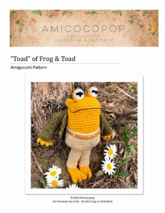 “Toad” of Frog & Toad Amigurumi Pattern