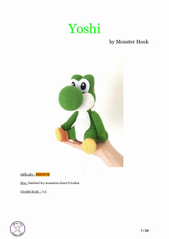 Yoshi doll crochet pattern