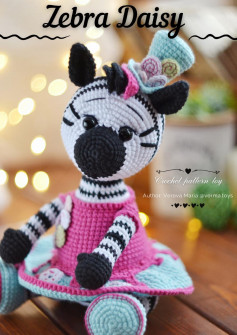 zebra daisy crochet pattern