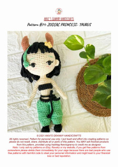 ZODIAC PRINCESS- TAURUS doll crochet pattern