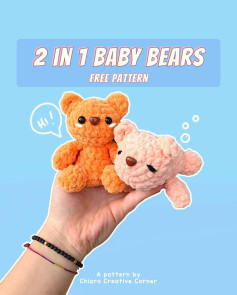 2 in 1 baby bears free pattern