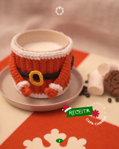 🎅✨ Aprenda a criar essa roupa para a caneca do Papai Noel com a nossa receita completa e gratuita! 🍪✨