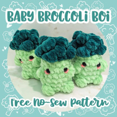 baby broccoli boi free no sew pattern