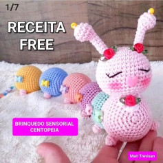 *BRINQUEDO SENSORIAL DE AMIGURUMI - CENTOPEIA*