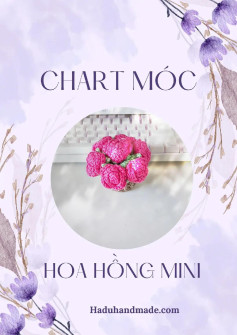 Chart móc len hoa hồng mini