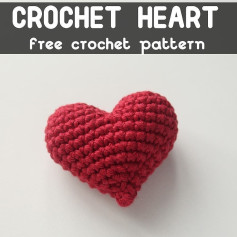 crochet heart free crochet pattern