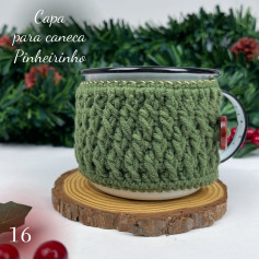 ☕️🎄 Dia 16 - Capa para caneca Pinheirinho 🎄☕️