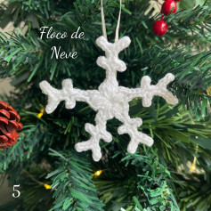 ❄️Dia 5- Floco de Neve❄️E para amenizar o calor dos últimos tempos hoje eu trago uma receita que fica linda tanto na árvore quanto como aplique e ainda refresca o Natal🎄✨