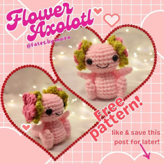 flower axolotl free pattern