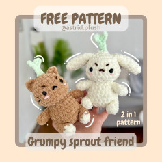 FREE 2 in 1 PATTERN Grumpy sprout friend 🌱