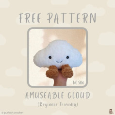 ☁️ Free NO SEW Amuseable Cloud Pattern ☁️( Beginner friendly)