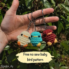 free no sew baby bird pattern