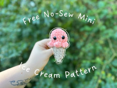 free no sew mini ice cream pattern