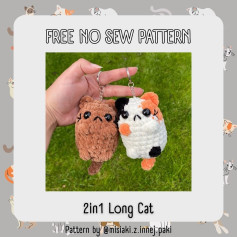 free no sew pattern 1 in 1 long cat