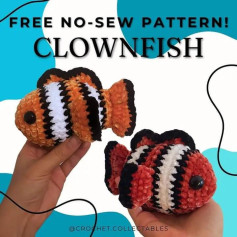 free no sew pattern clownfish