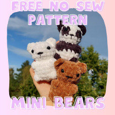 free no sew pattern mini bears