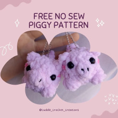 free no sew pink piggy pattern