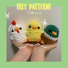 free pattern 3 little birds