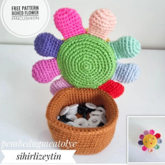 free pattern boxed flower pincushion