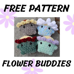 free pattern flower buddies