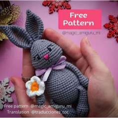 free pattern gray rabbit