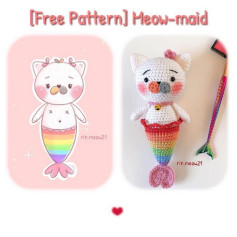 free pattern meow maid