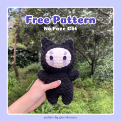 free pattern no face cat