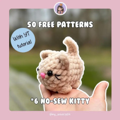 free pattern no sew kitty