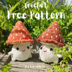 free pattern red cap mushroom