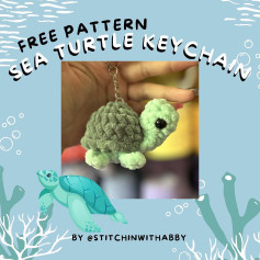 free pattern sea turtle keychain