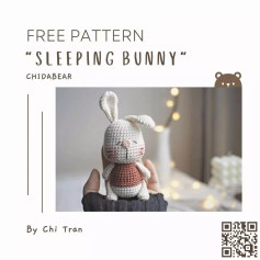 free pattern sleeping bunny