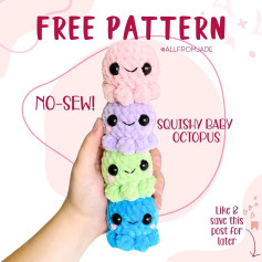 free pattern squishy baby octopus