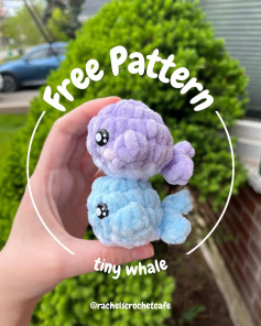 free pattern tiny whale