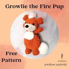 growlie the fire pup free pattern