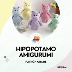 hipopotamo amigurumi free pattern