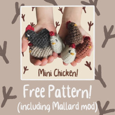 mini chicken free pattern including mallard mod