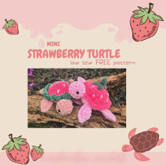 mini strawberry turtle low sew free pattern