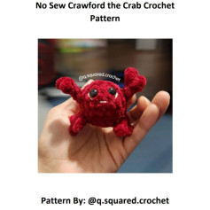 no sew crawford the crab crochet pattern