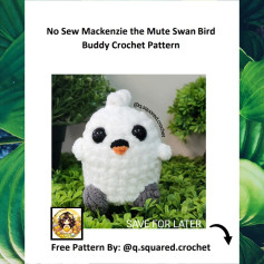 no sew mackenzie the mute swan bird buddy crochet pattern