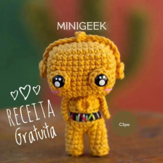 Patrón Gratis @crocheeeu_ #starwars #amigurumitiktok #c3po #amigurumi #tejidocrochet #hiladosmagicos #freeparttern #amigurumilove #patrongratis