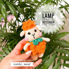 pumpkin lamp marul keychain pattern