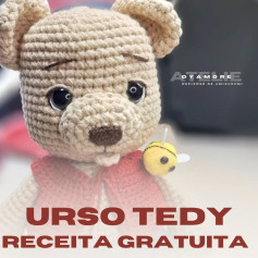 RECEITA GRATUITA Urso Tedy👉 Uma pequena OBSERVAÇÃO: nas carr 18 e 20 do corpo não será aum e sim dim....18- 7pb e 1dim (6x)(48)20- 6pb e 1dim (6x)(42)