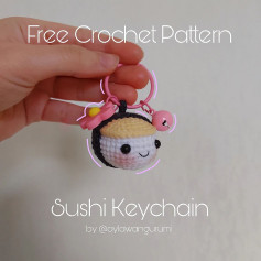 Sushi Keychain Free Pattern